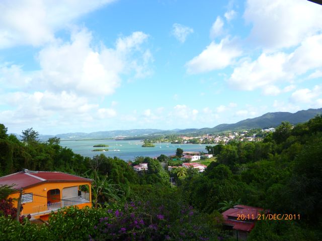 vue sur la mer des caraibes depuis la terrasse 