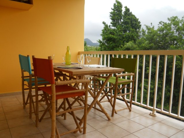 La terrasse sans vis  vis sur la campagne foyalaise